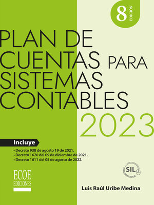 cover image of Plan de cuentas para sistemas contables 2023